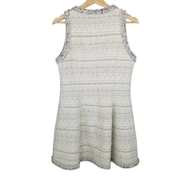 Adelyn Rae Fit and Flare Mini Cotton Sleeveless Ivory Dress SZ M - Picture 9 of 13
